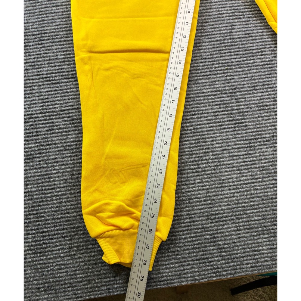 Yellow Sweatsuit Set Crewneck Sweatshirt and Joggers 3XL Fleece Lined Loungewear - Picture 5 of 12